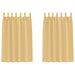 Zwart-out Gordijnen met Ringen 2 st Beige 175 x 140 cm