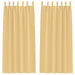 Zwart-out Gordijnen met Ringen 2 st Beige 225 x 140 cm