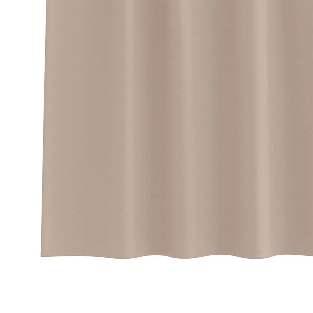 Zwart-out Gordijnen met Ringen 2 st Taupe 175 x 140 cm