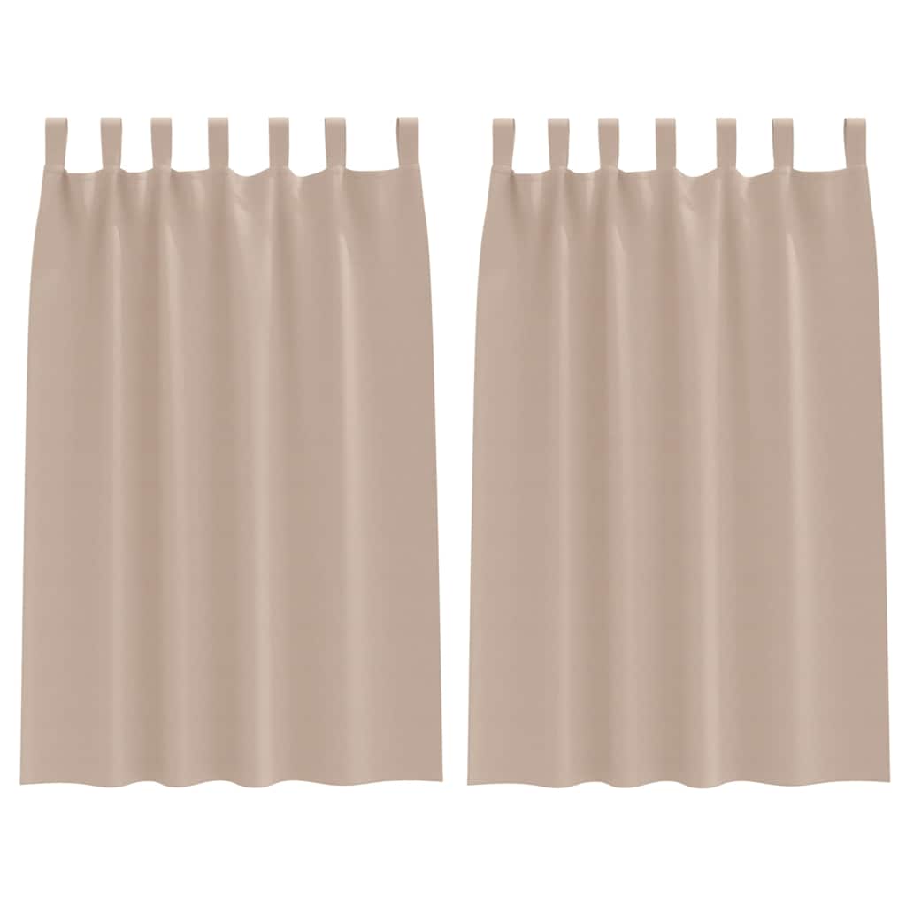 Zwart-out Gordijnen met Ringen 2 st Taupe 175 x 140 cm