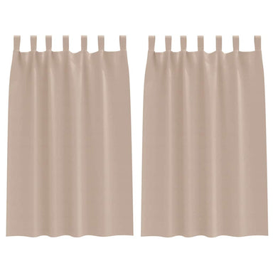 Zwart-out Gordijnen met Ringen 2 st Taupe 175 x 140 cm