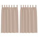 Zwart-out Gordijnen met Ringen 2 st Taupe 175 x 140 cm