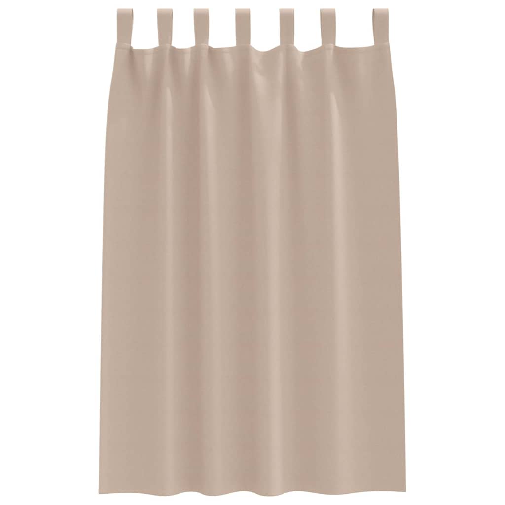 Zwart-out Gordijnen met Ringen 2 st Taupe 175 x 140 cm