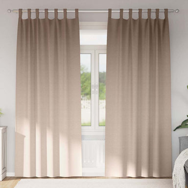 Zwart-out Gordijnen met Ringen 2 st Taupe 260 x 140 cm