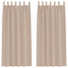 Zwart-out Gordijnen met Ringen 2 st Taupe 260 x 140 cm