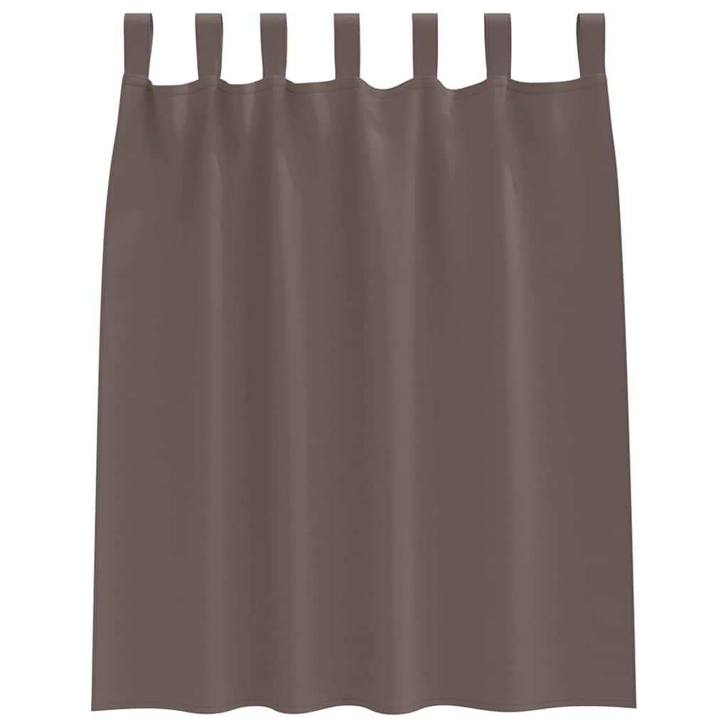 Zwart-out Gordijnen met Ringen 2 st Donkerbruin 140 x 140 cm
