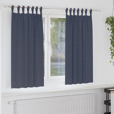 Zwart-out Gordijnen met Ringen 2 st Antraciet 175 x 140 cm