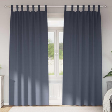 Zwart-out Gordijnen met Ringen 2 st Antraciet 260 x 140 cm