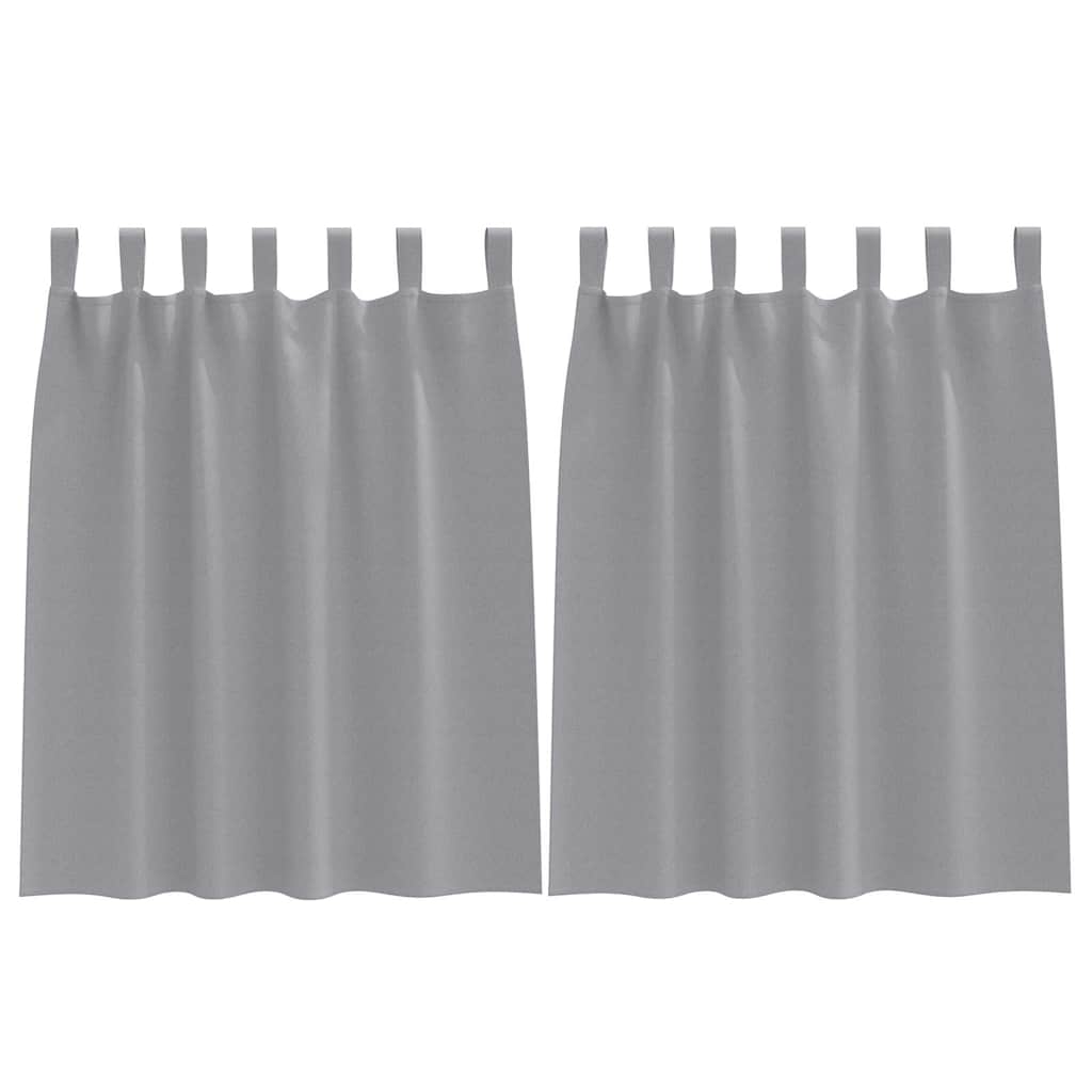 Zwart-out Gordijnen met Ringen 2 st Lichtgrijs 140 x 140 cm