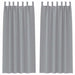 Zwart-out Gordijnen met Ringen 2 st Lichtgrijs 245 x 140 cm