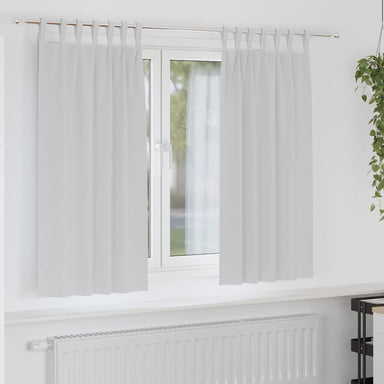 Zwart-out Gordijnen met Ringen 2 st Bleekgrijs 175 x 140 cm