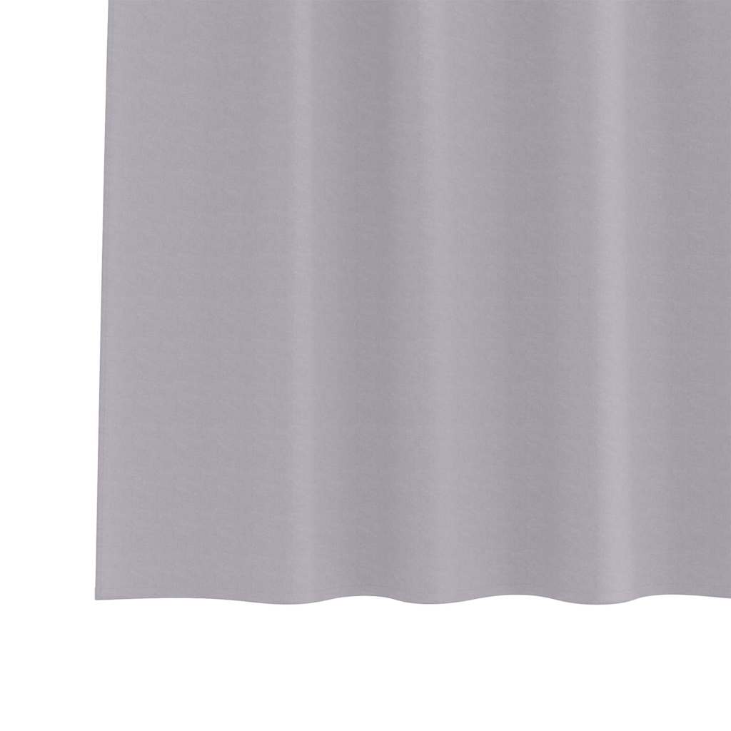 Zwart-out Gordijnen met Ringen 2 st Metaalgrijs 245 x 140 cm