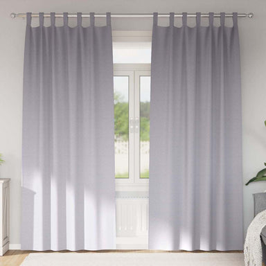 Zwart-out Gordijnen met Ringen 2 st Metaalgrijs 260 x 140 cm