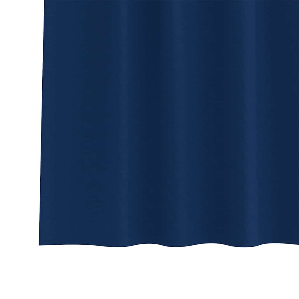 Zwart-out Gordijnen met Ringen 2 st Donkerblauw 175 x 140 cm
