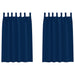 Zwart-out Gordijnen met Ringen 2 st Donkerblauw 175 x 140 cm