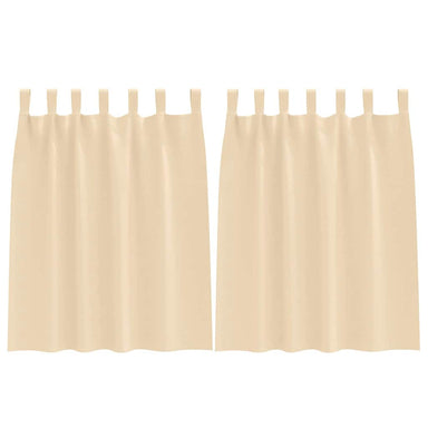 Zwart-out Gordijnen met Ringen 2 st Crème 140 x 140 cm