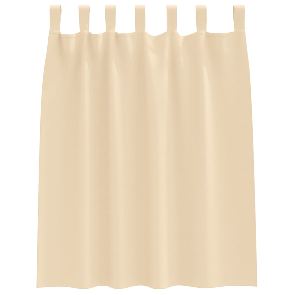 Zwart-out Gordijnen met Ringen 2 st Crème 140 x 140 cm