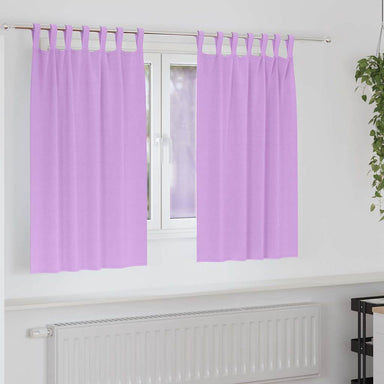 Zwart-out Gordijnen met Ringen 2 st Paars 140 x 140 cm