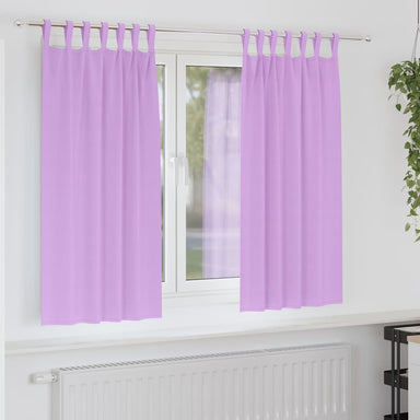 Zwart-out Gordijnen met Ringen 2 st Paars 175 x 140 cm