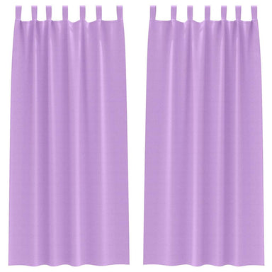 Zwart-out Gordijnen met Ringen 2 st Paars 245 x 140 cm