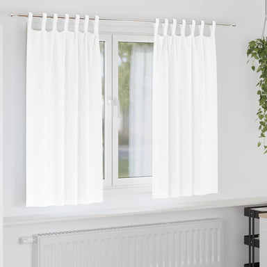Zwart-out Gordijnen met Ringen 2 st Puur Wit 175 x 140 cm