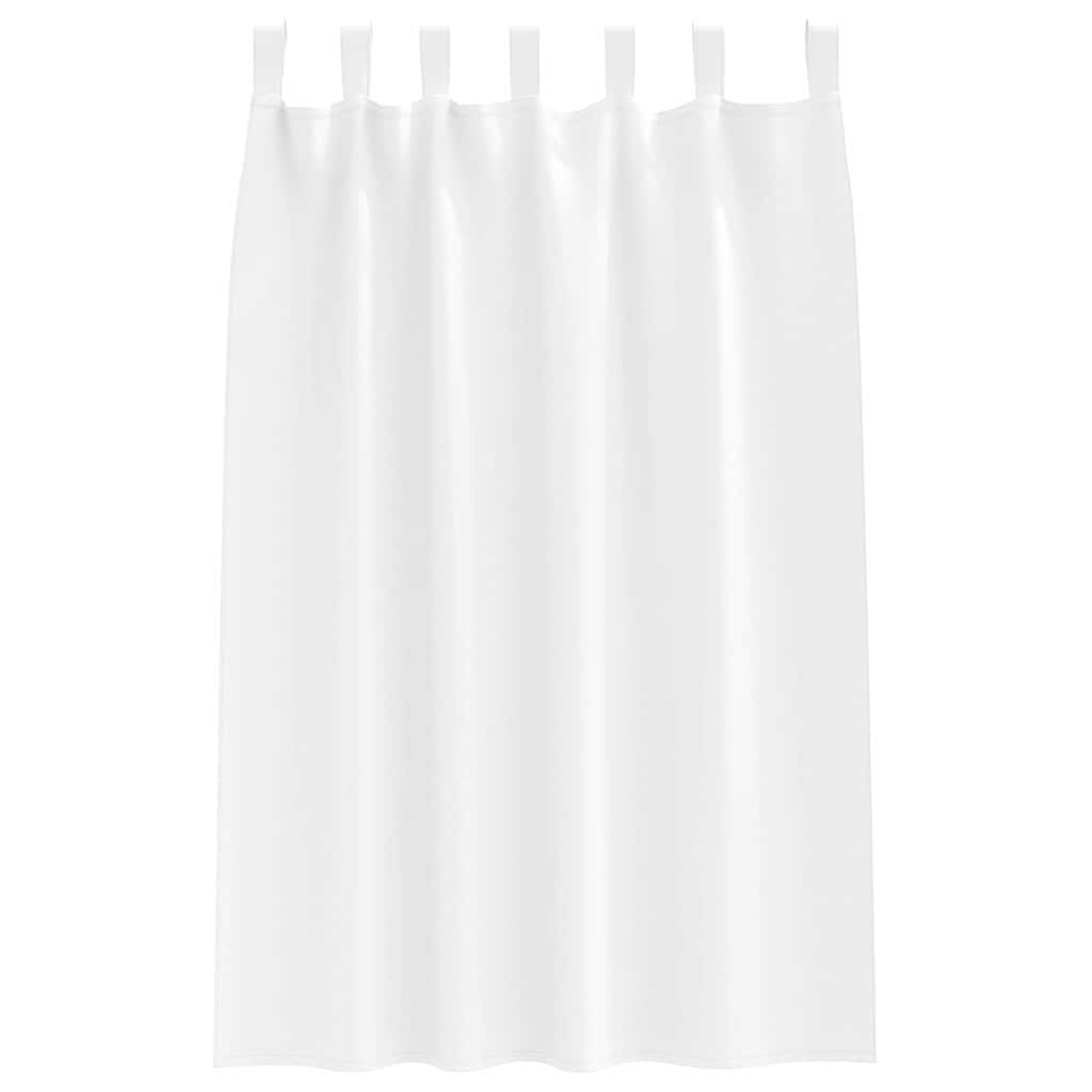 Zwart-out Gordijnen met Ringen 2 st Puur Wit 175 x 140 cm
