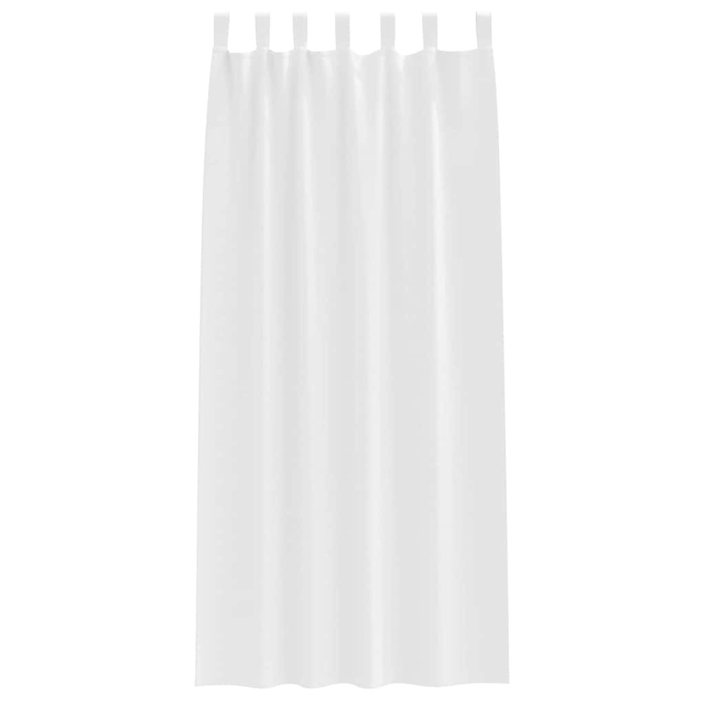 Zwart-out Gordijnen met Ringen 2 st Puur Wit 245 x 140 cm