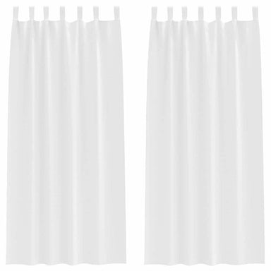 Zwart-out Gordijnen met Ringen 2 st Puur Wit 260 x 140 cm