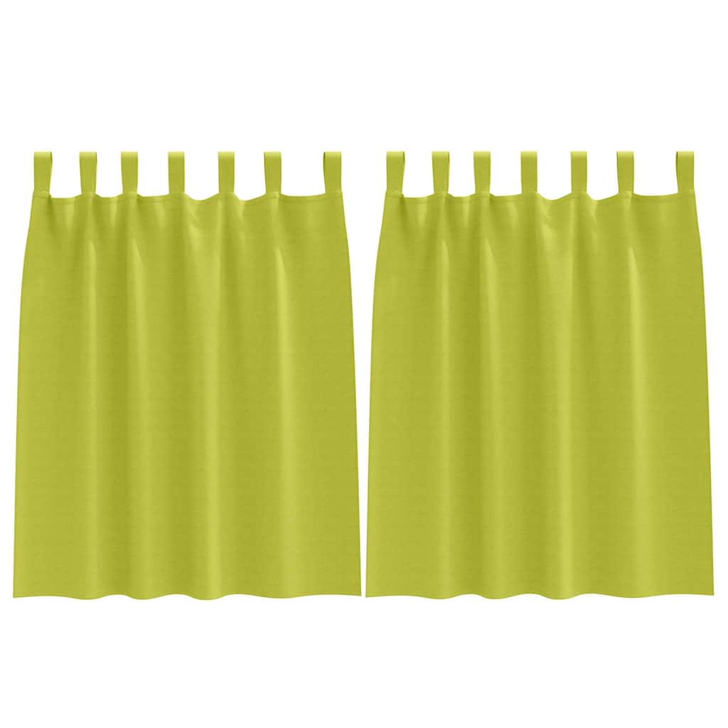Zwart-out Gordijnen met Ringen 2 st Groen 140 x 140 cm