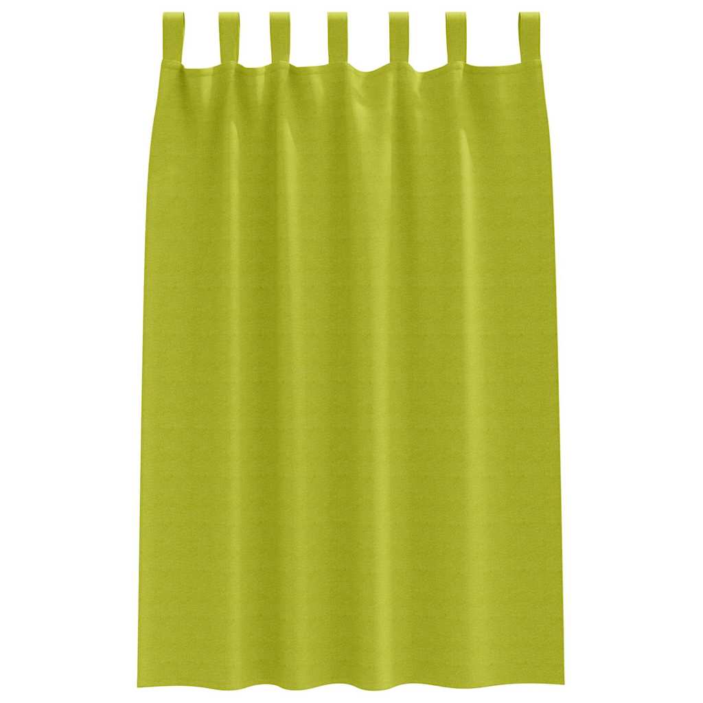 Zwart-out Gordijnen met Ringen 2 st Groen 175 x 140 cm