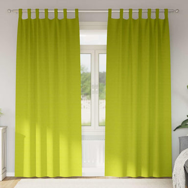 Zwart-out Gordijnen met Ringen 2 st Groen 260 x 140 cm