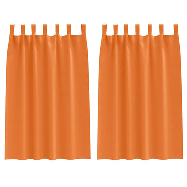 Zwart-out Gordijnen met Ringen 2 st Feloranje 175 x 140 cm