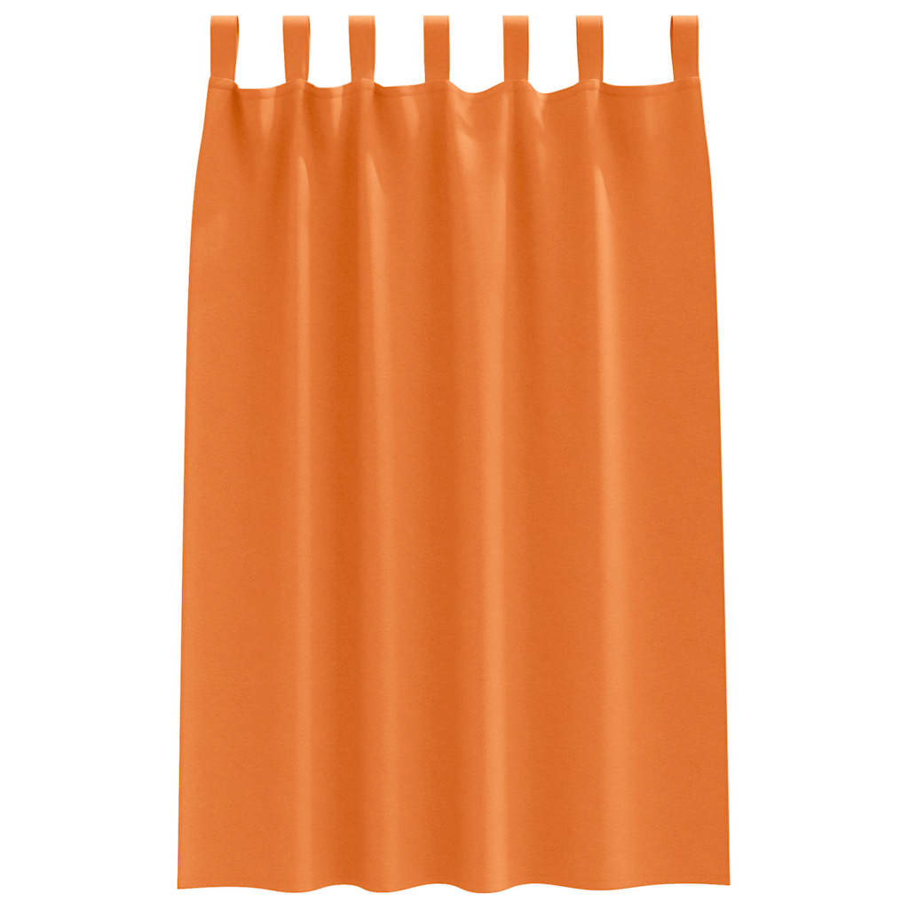 Zwart-out Gordijnen met Ringen 2 st Feloranje 175 x 140 cm