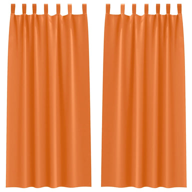 Zwart-out Gordijnen met Ringen 2 st Feloranje 225 x 140 cm
