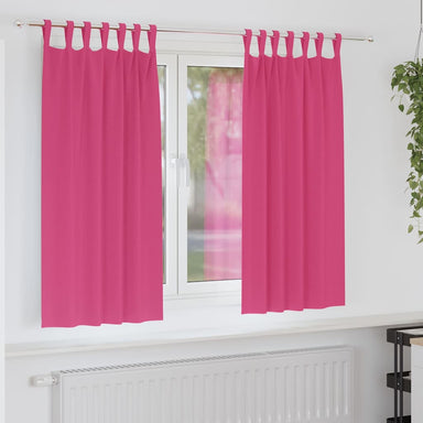 Zwart-out Gordijnen met Ringen 2 st Felroze 175 x 140 cm