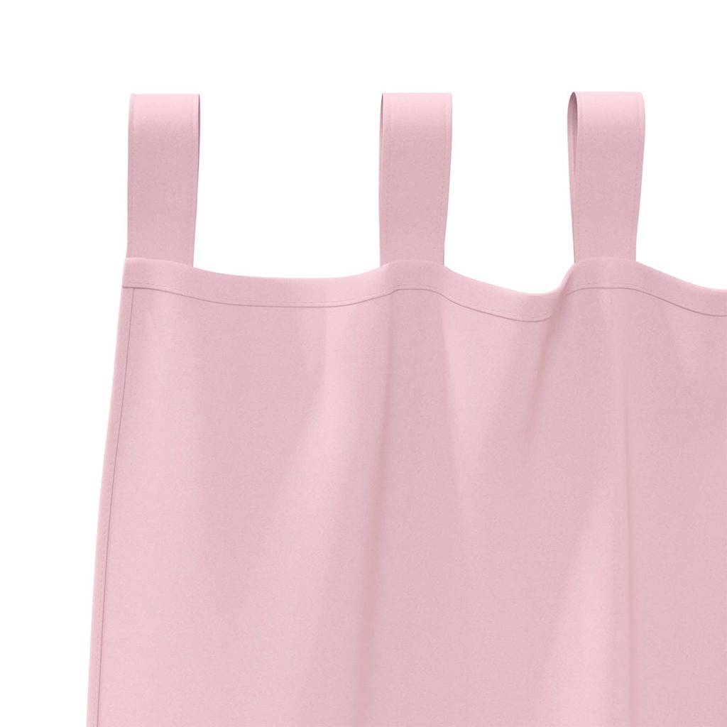 Zwart-out Gordijnen met Ringen 2 st Babyroze 175 x 140 cm