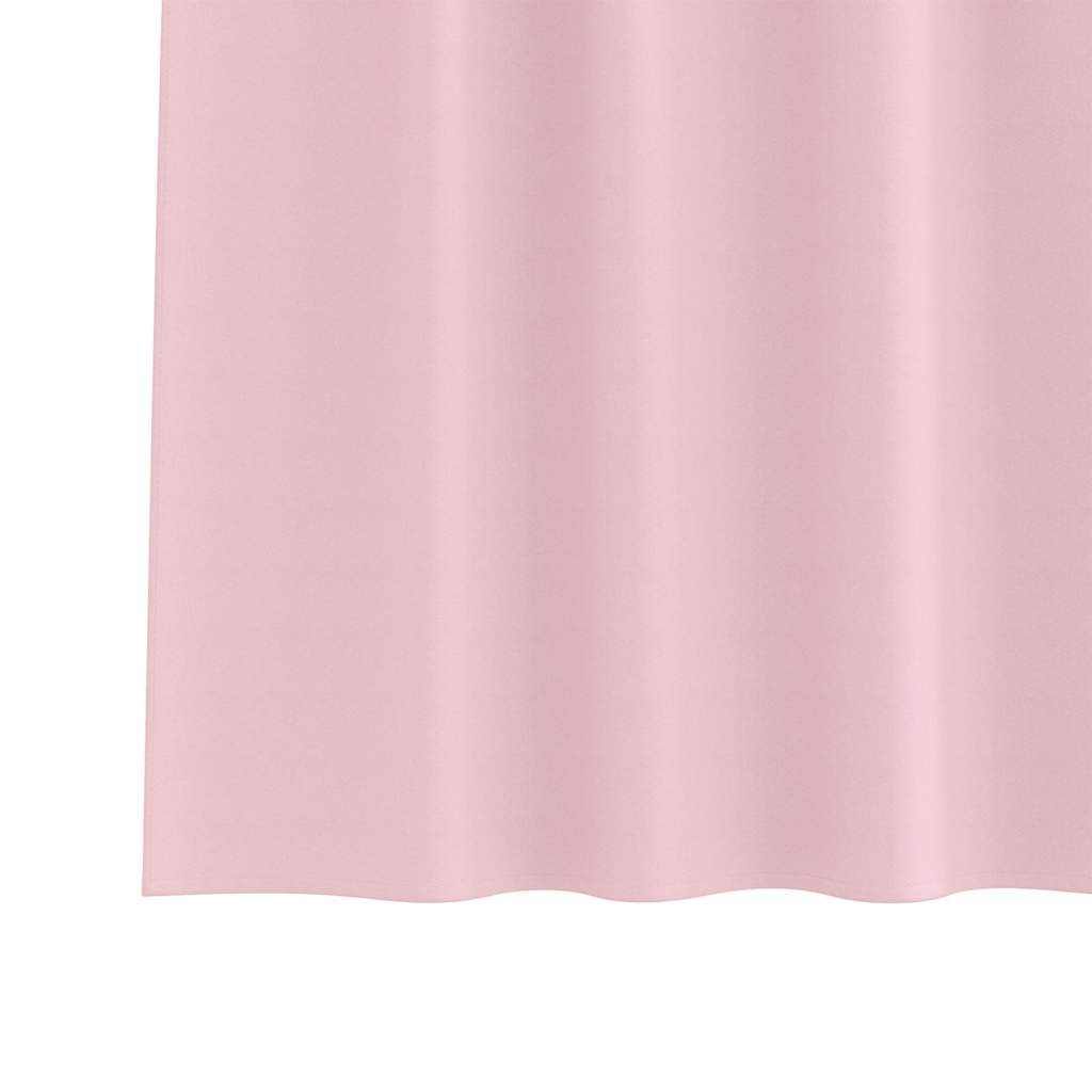 Zwart-out Gordijnen met Ringen 2 st Babyroze 175 x 140 cm