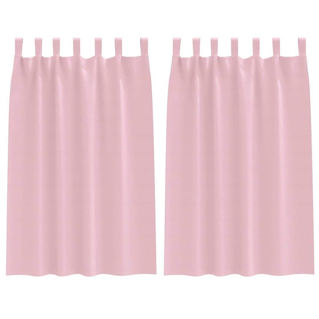 Zwart-out Gordijnen met Ringen 2 st Babyroze 175 x 140 cm