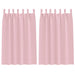 Zwart-out Gordijnen met Ringen 2 st Babyroze 175 x 140 cm