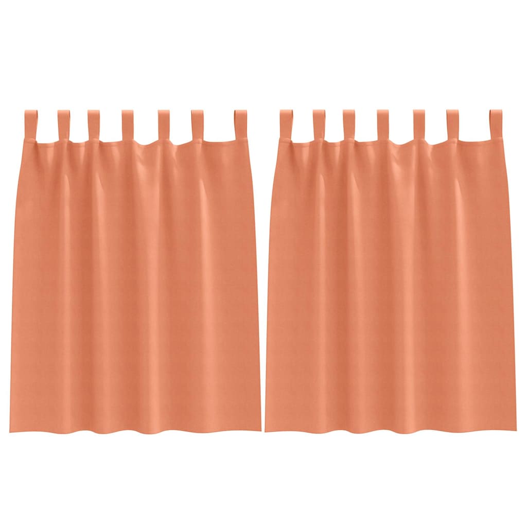 Zwart-out Gordijnen met Ringen 2 st Terracotta 140 x 140 cm