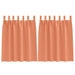 Zwart-out Gordijnen met Ringen 2 st Terracotta 140 x 140 cm