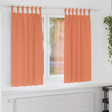 Zwart-out Gordijnen met Ringen 2 st Terracotta 175 x 140 cm