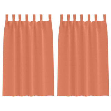 Zwart-out Gordijnen met Ringen 2 st Terracotta 175 x 140 cm