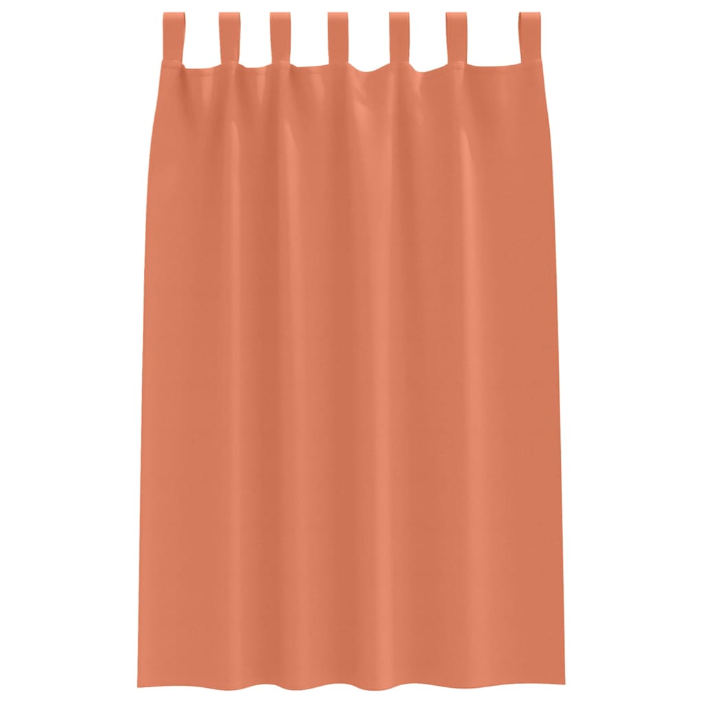 Zwart-out Gordijnen met Ringen 2 st Terracotta 175 x 140 cm
