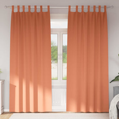 Zwart-out Gordijnen met Ringen 2 st Terracotta 245 x 140 cm