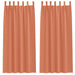 Zwart-out Gordijnen met Ringen 2 st Terracotta 260 x 140 cm