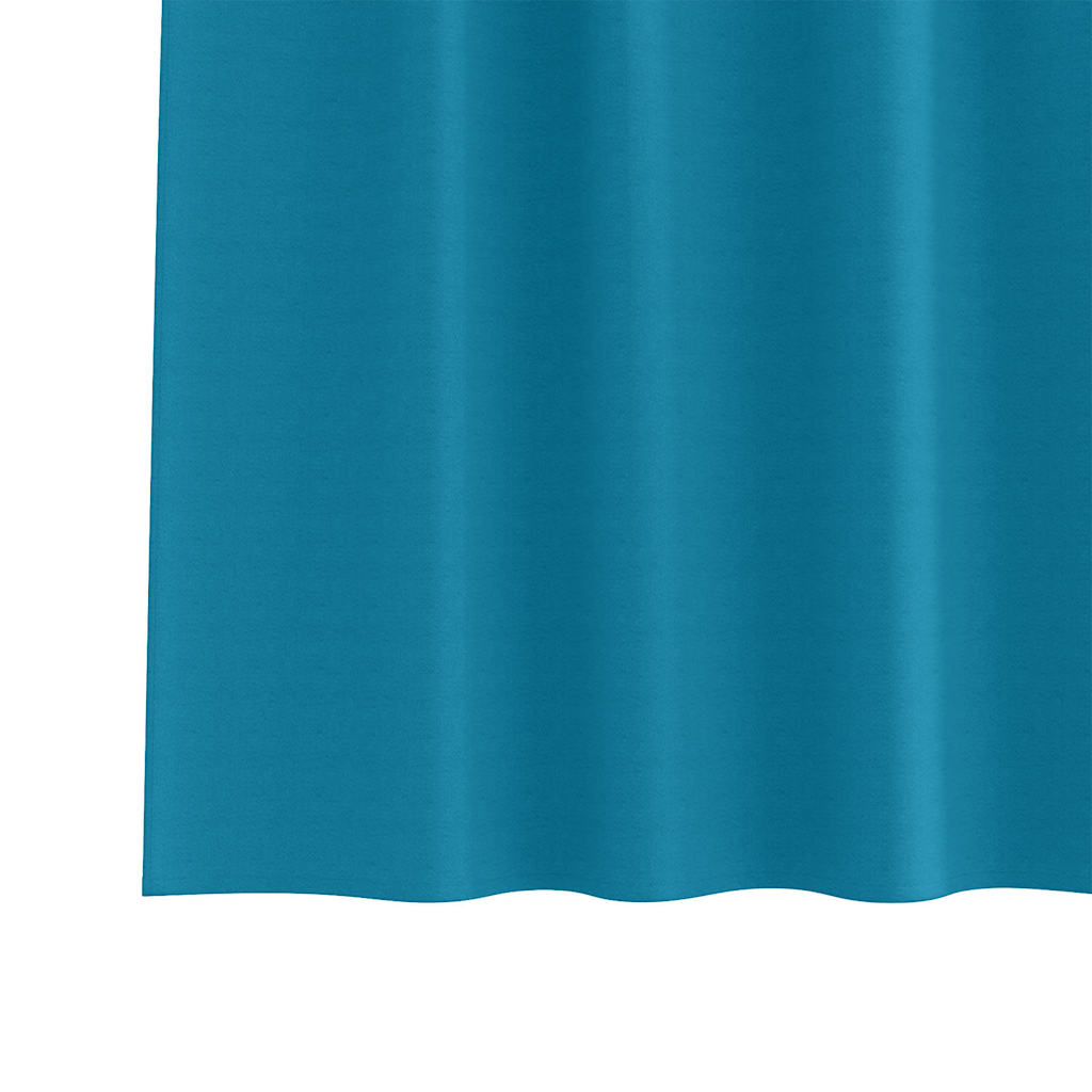 Zwart-out Gordijnen met Ringen 2 st Turquoise 140 x 140 cm