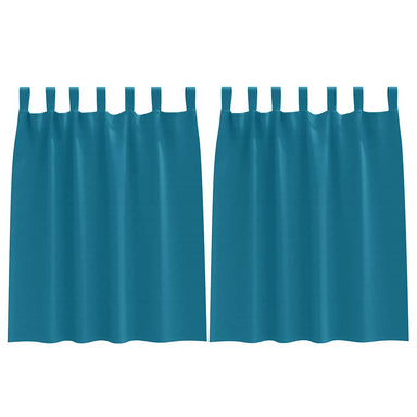 Zwart-out Gordijnen met Ringen 2 st Turquoise 140 x 140 cm