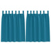 Zwart-out Gordijnen met Ringen 2 st Turquoise 140 x 140 cm