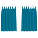 Zwart-out Gordijnen met Ringen 2 st Turquoise 175 x 140 cm